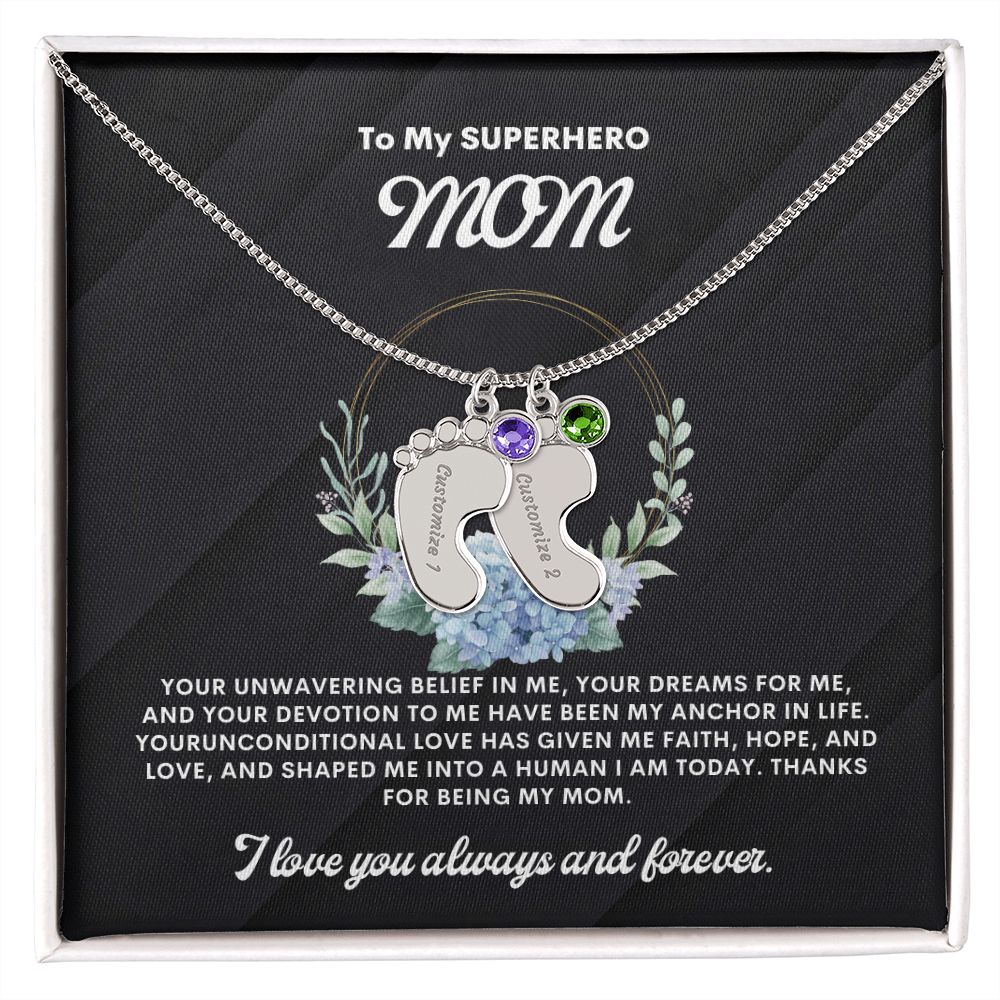 Necklace for Mom, Baby's Foot