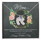 Engraved Baby Feet Name Necklace for Mother's Day