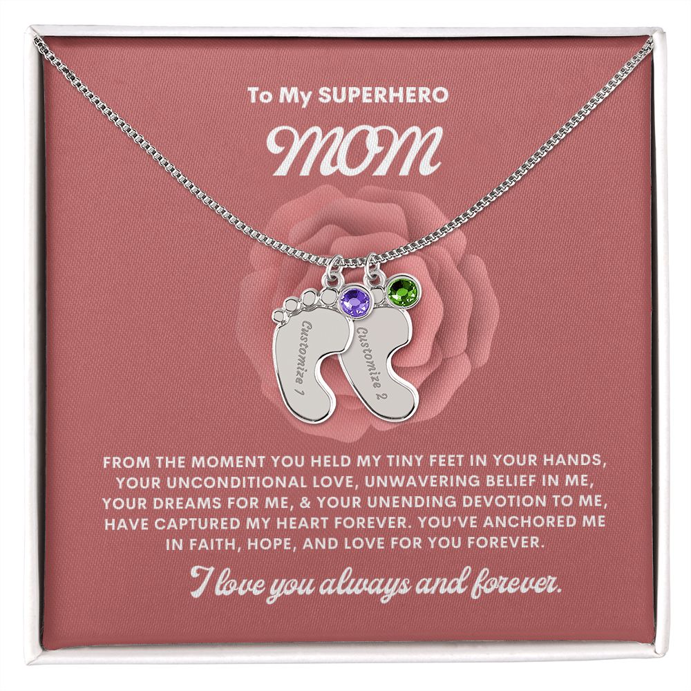 Necklace for Mom, Baby's Foot