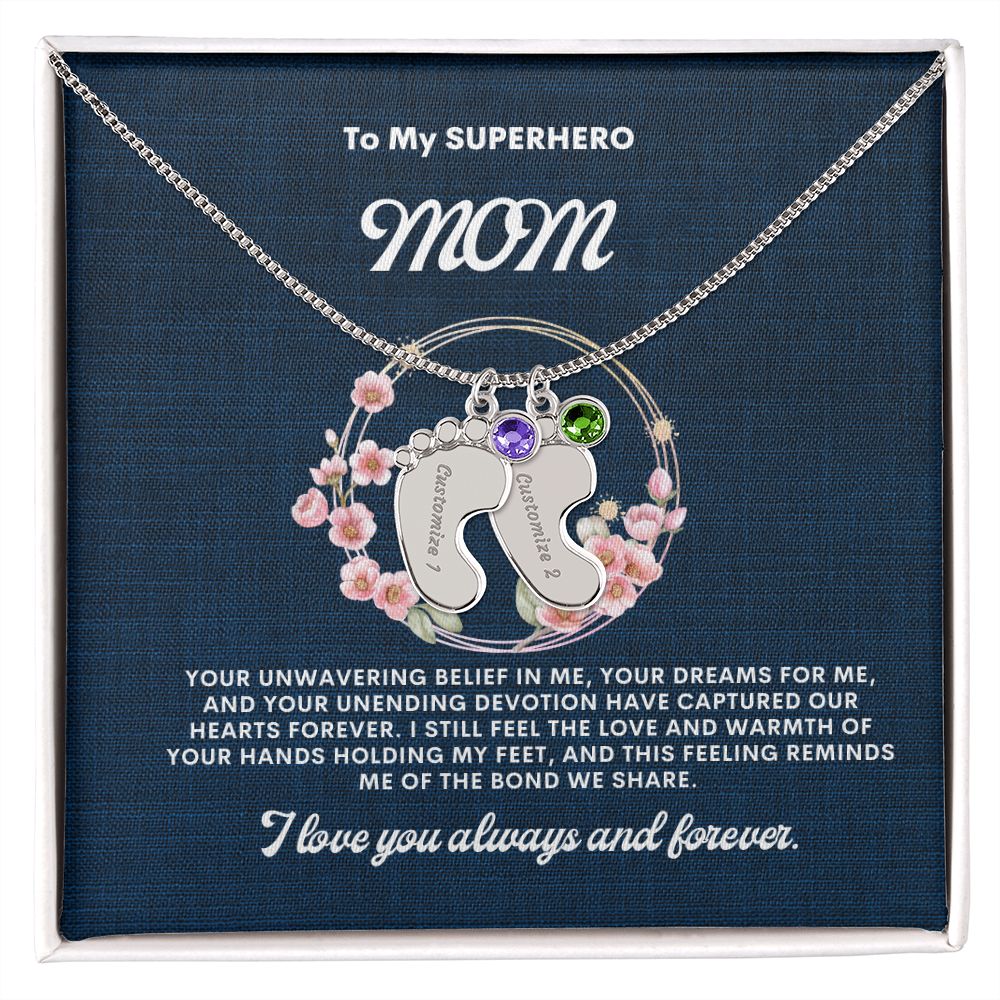 Necklace for Mom, Baby's Foot