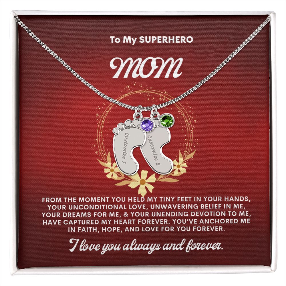 Necklace for Mom, Baby's Foot