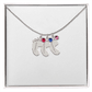 Necklace for mom, baby foot.