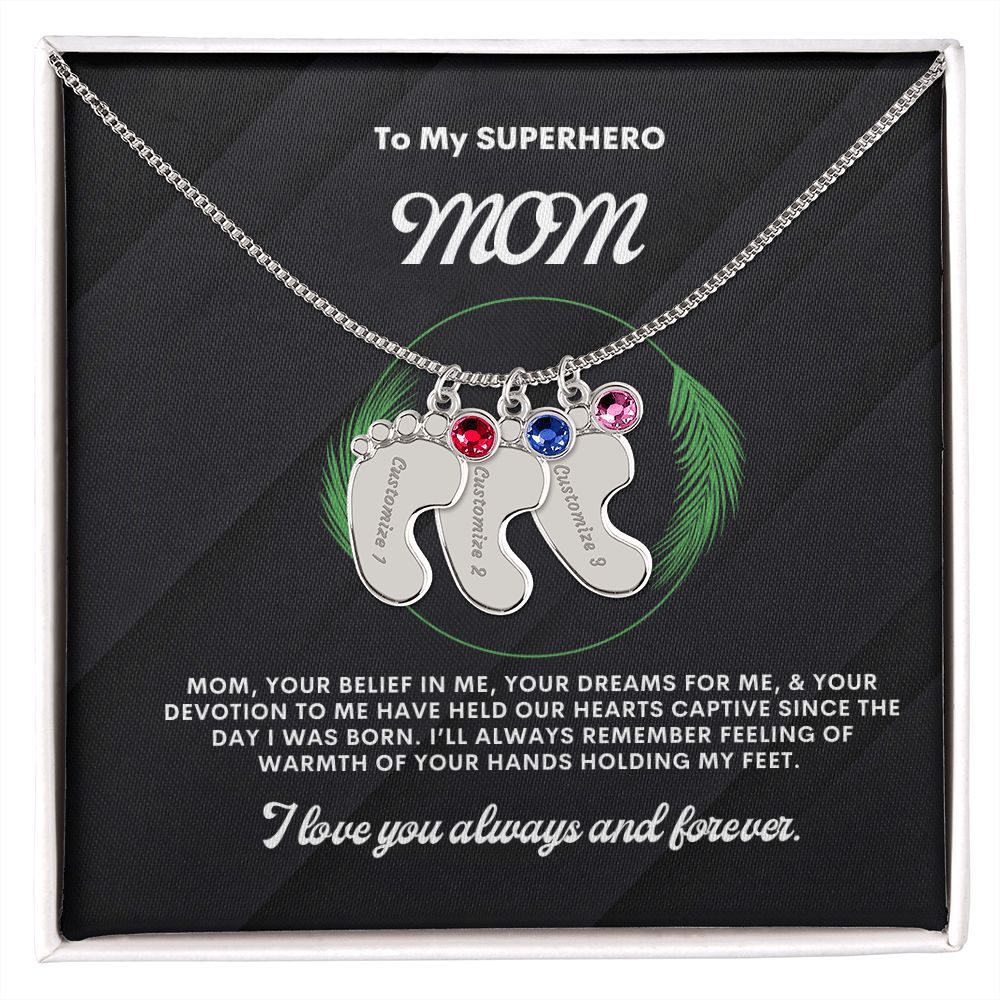 Necklace for Mom, Baby's Foot