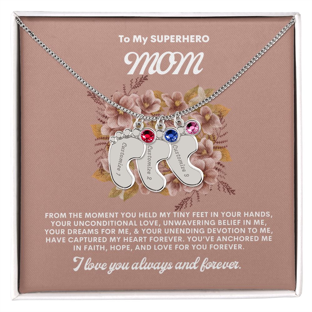 Necklace for Mom, Baby's Foot