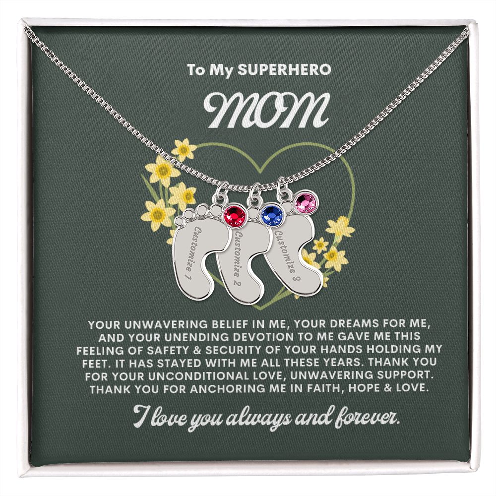 Necklace for Mom, Baby's Foot