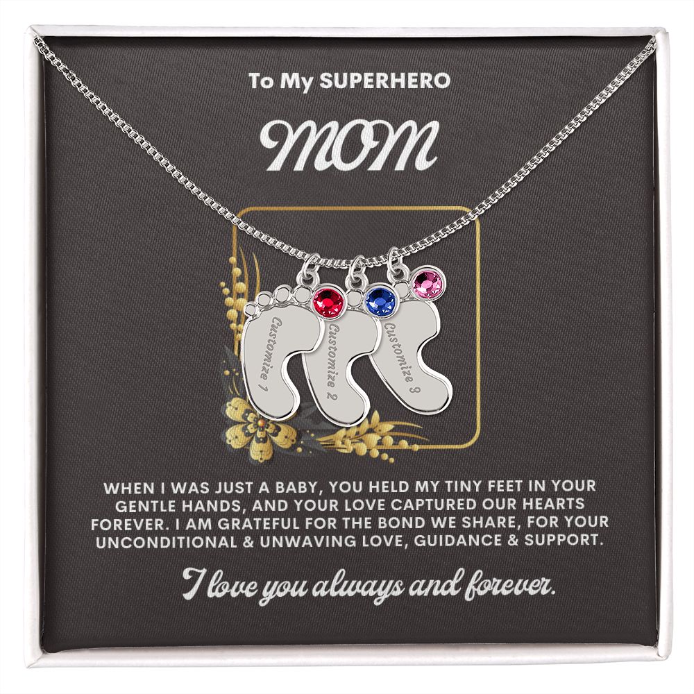 Necklace for Mom, Baby's Foot.