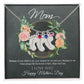 Engraved Baby Feet Name Necklace for Mother's Day
