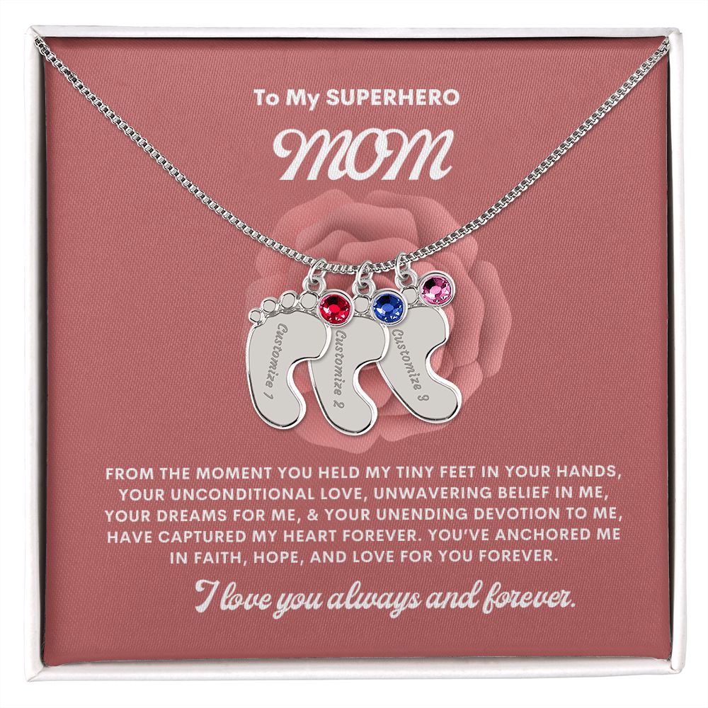 Necklace for Mom, Baby's Foot