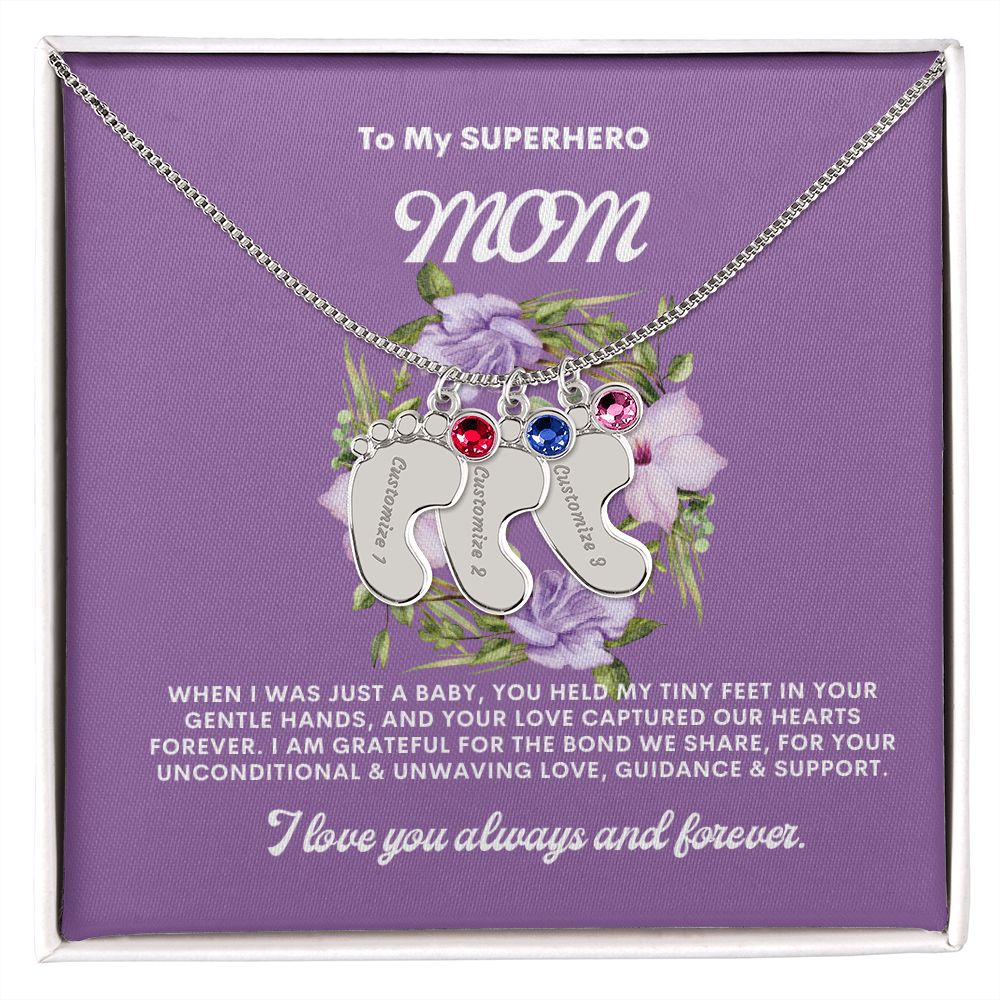 Necklace for Mom, Baby's Foot.