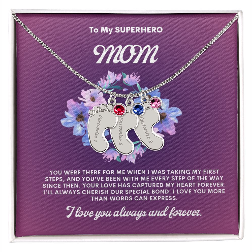 Necklace for Mom, Baby's Foot.