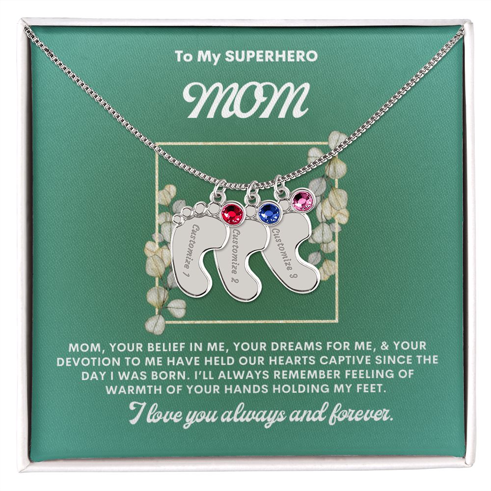 Necklace for Mom, Baby's Foot.