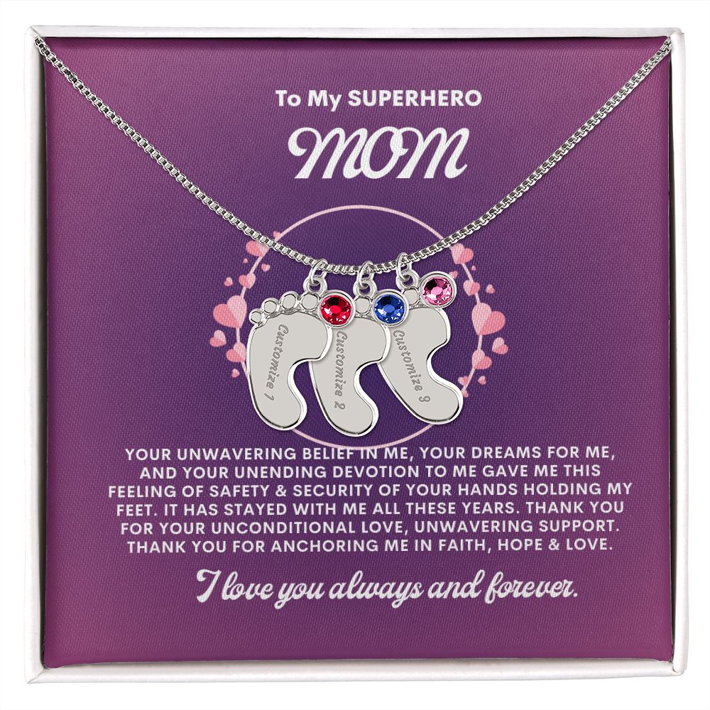 Necklace for Mom, Baby's Foot
