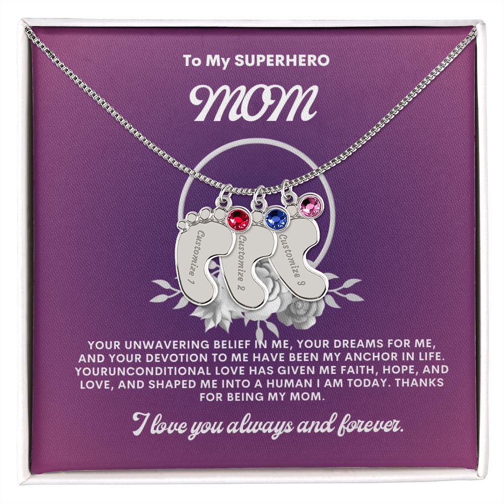 Necklace for Mom, Baby's Foot
