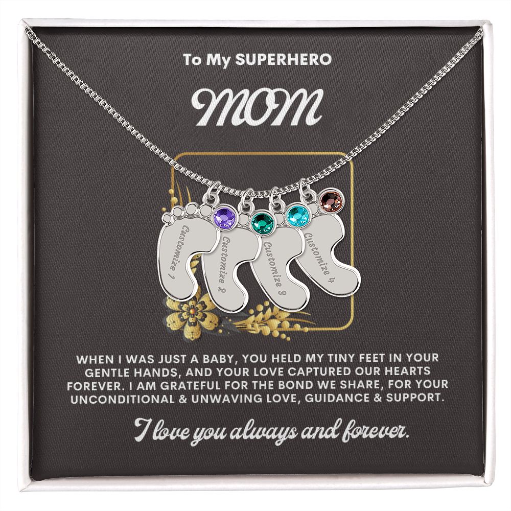 Necklace for Mom, Baby's Foot.