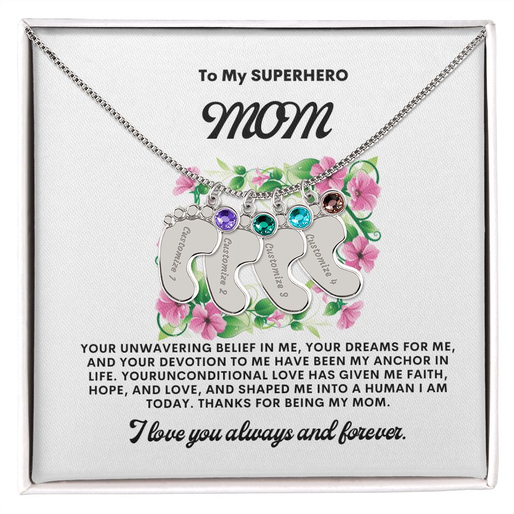 Necklace for Mom, Baby's Foot
