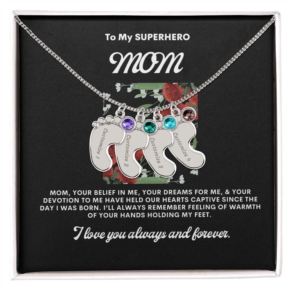 Necklace for Mom, Baby's Foot