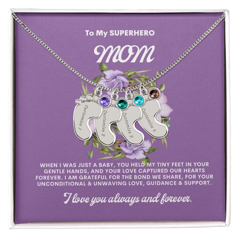 Necklace for Mom, Baby's Foot.