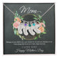 Engraved Baby Feet Name Necklace for Mother's Day