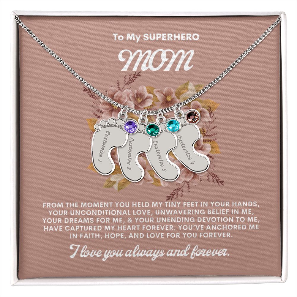 Necklace for Mom, Baby's Foot