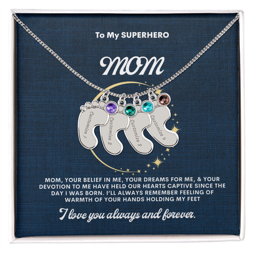 Necklace for Mom, Baby's Foot