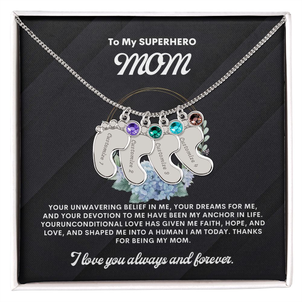 Necklace for Mom, Baby's Foot