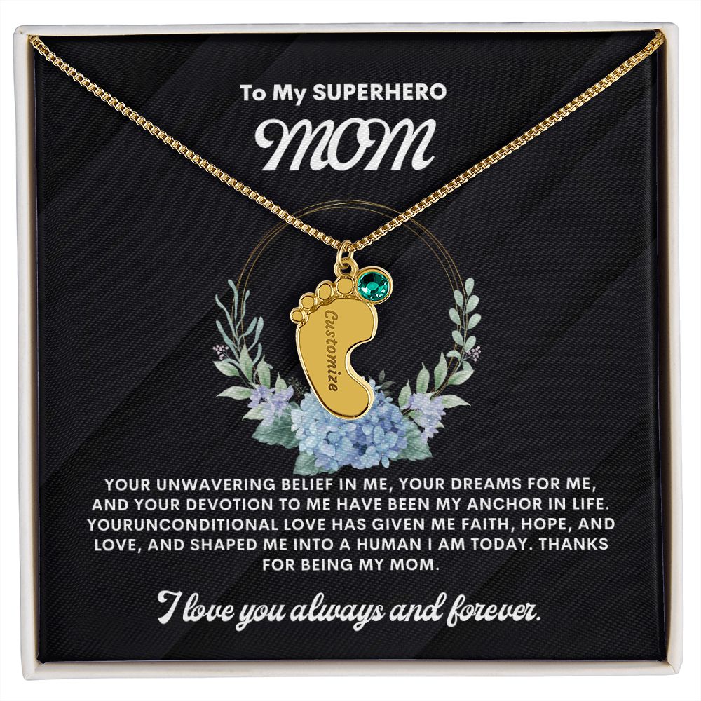 Necklace for Mom, Baby's Foot
