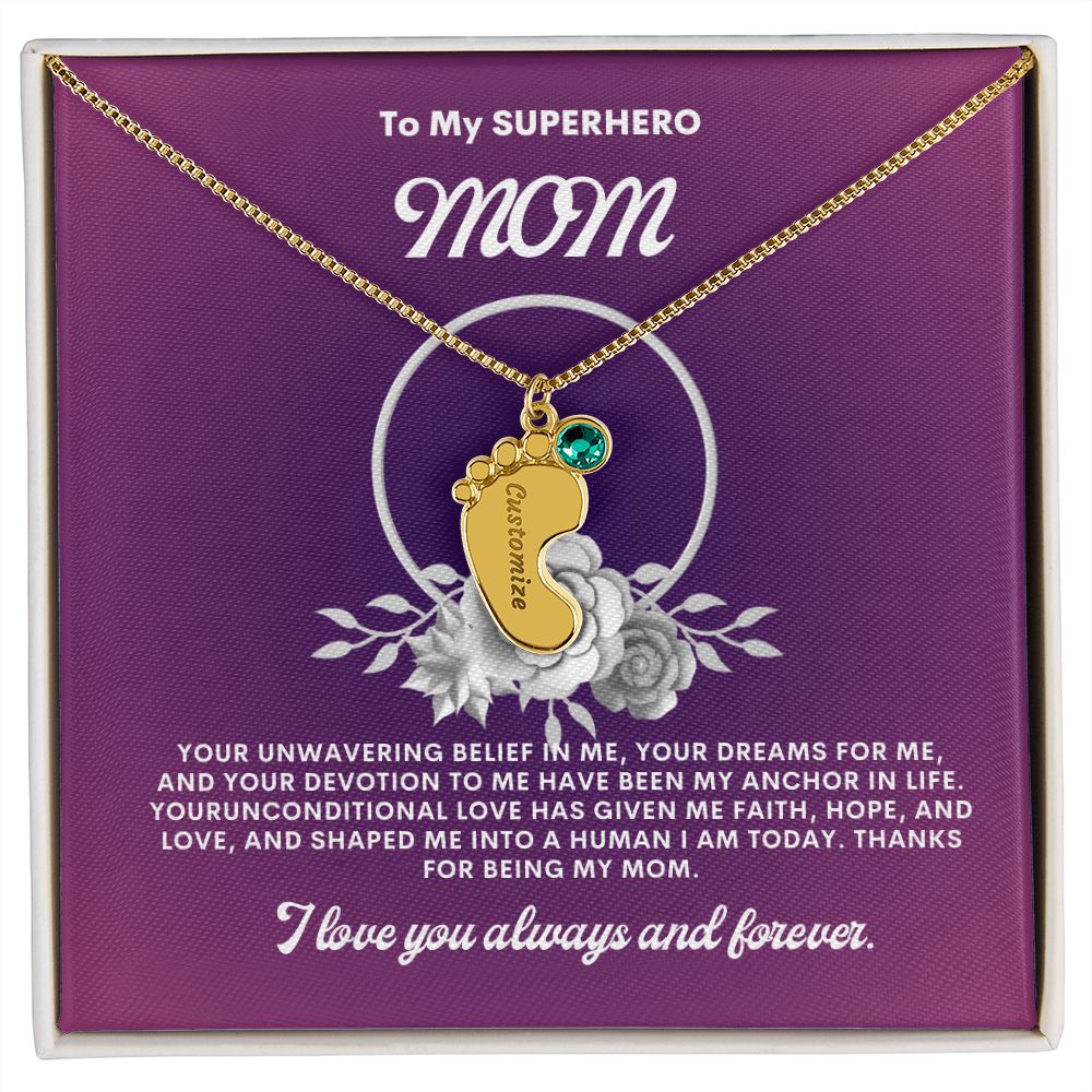 Necklace for Mom, Baby's Foot
