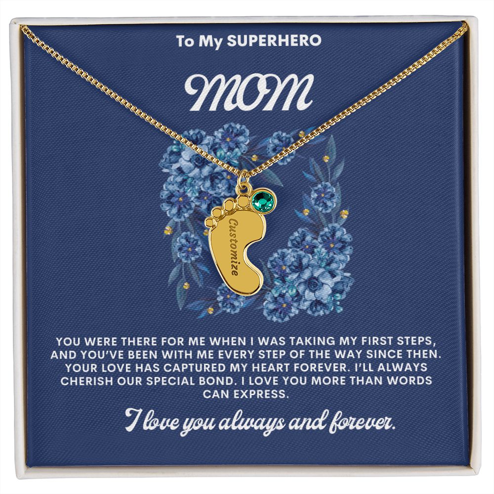 Necklace for Mom, Baby's Foot.