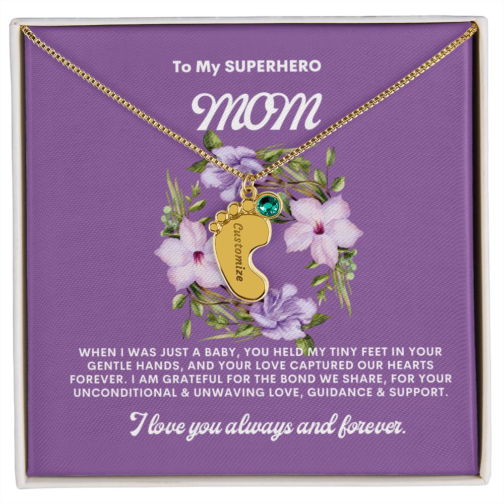 Necklace for Mom, Baby's Foot.