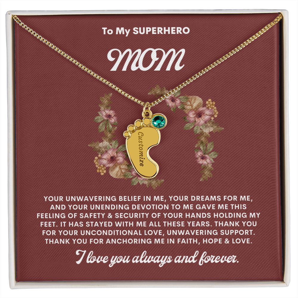 Necklace for Mom, Baby's Foot.