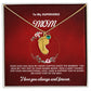 Necklace for Mom, Baby Foot.