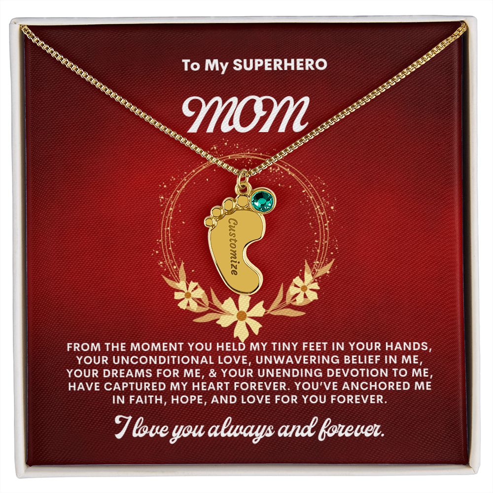 Necklace for Mom, Baby's Foot