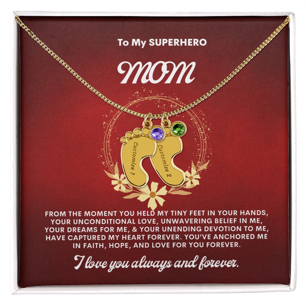 Necklace for Mom, Baby's Foot