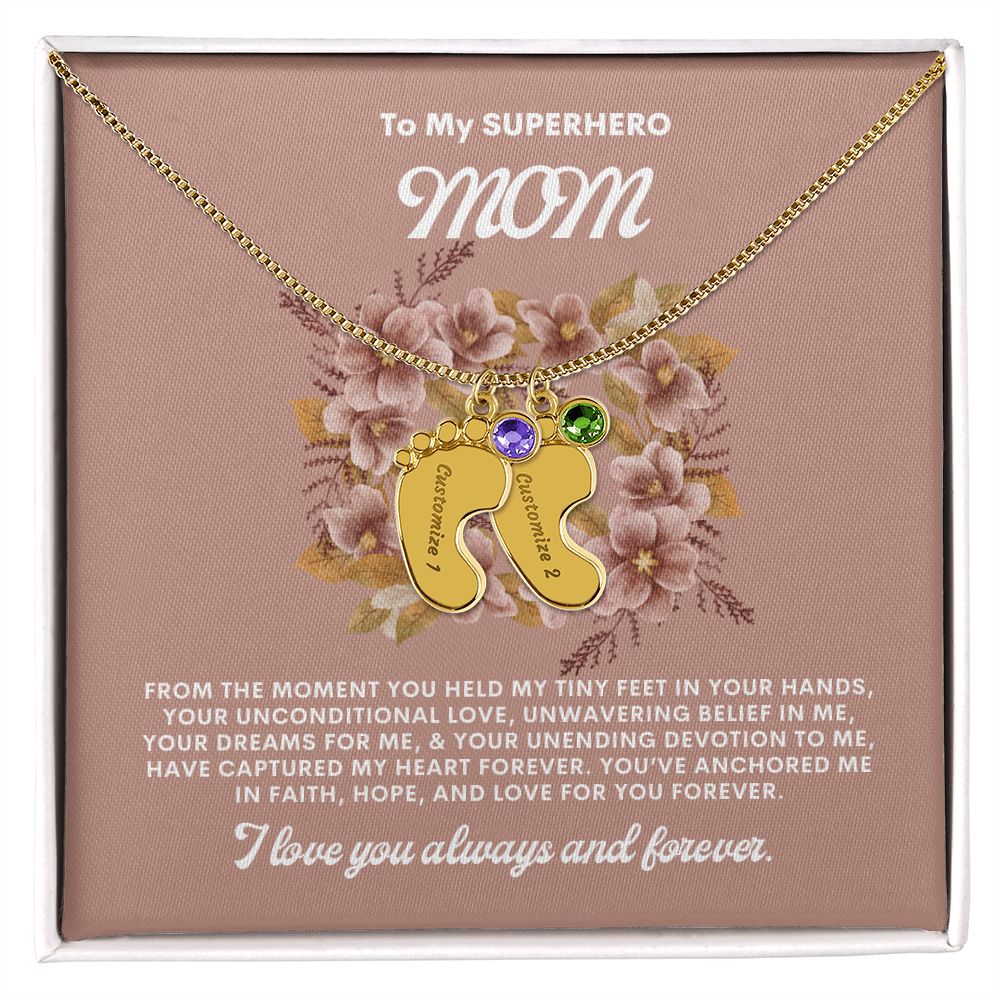 Necklace for Mom, Baby's Foot