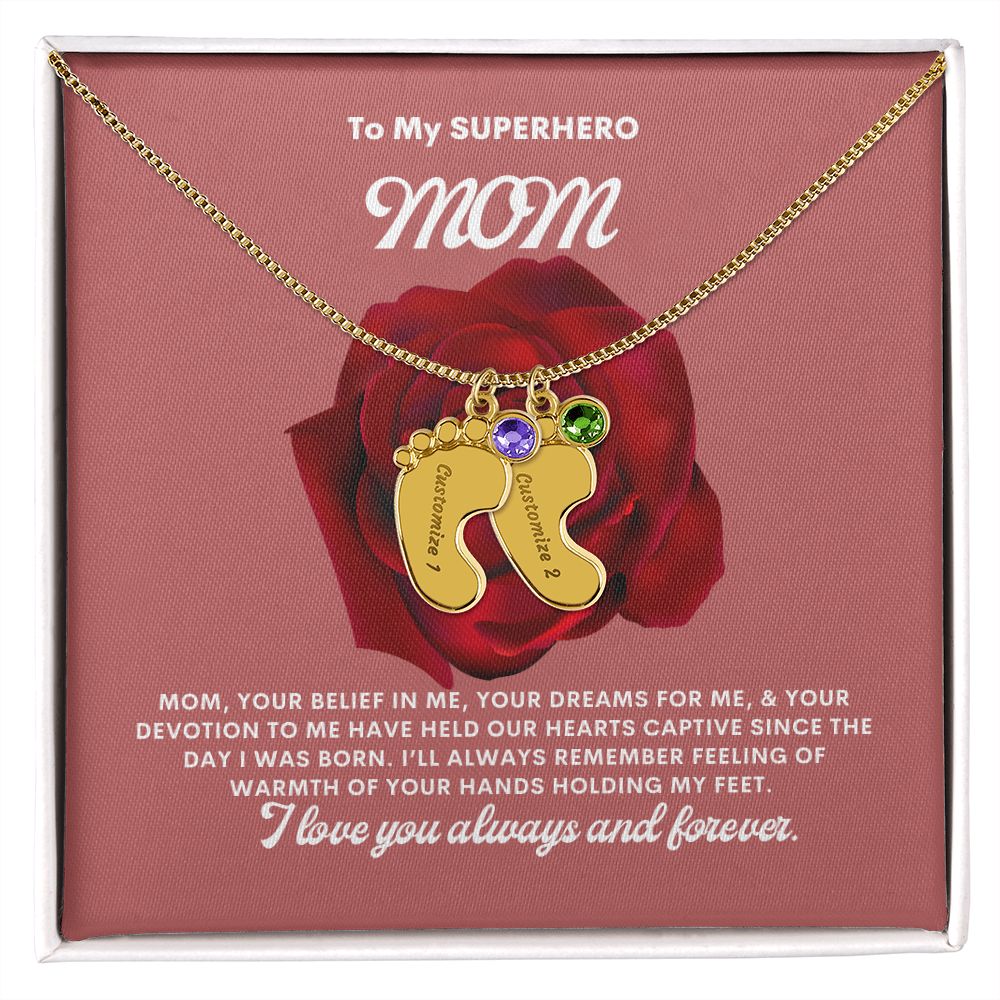Necklace for Mom, Baby's Foot
