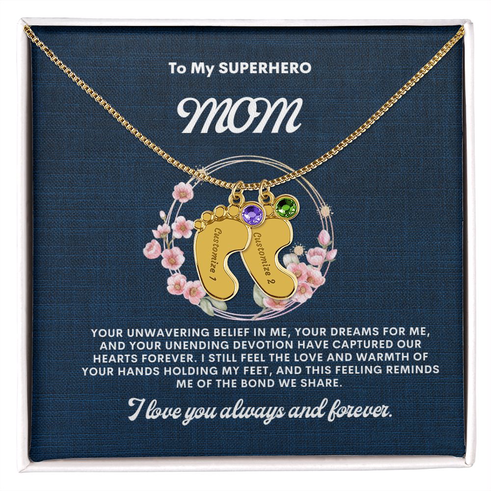 Necklace for Mom, Baby's Foot