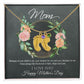 Engraved Baby Feet Name Necklace for Mother's Day