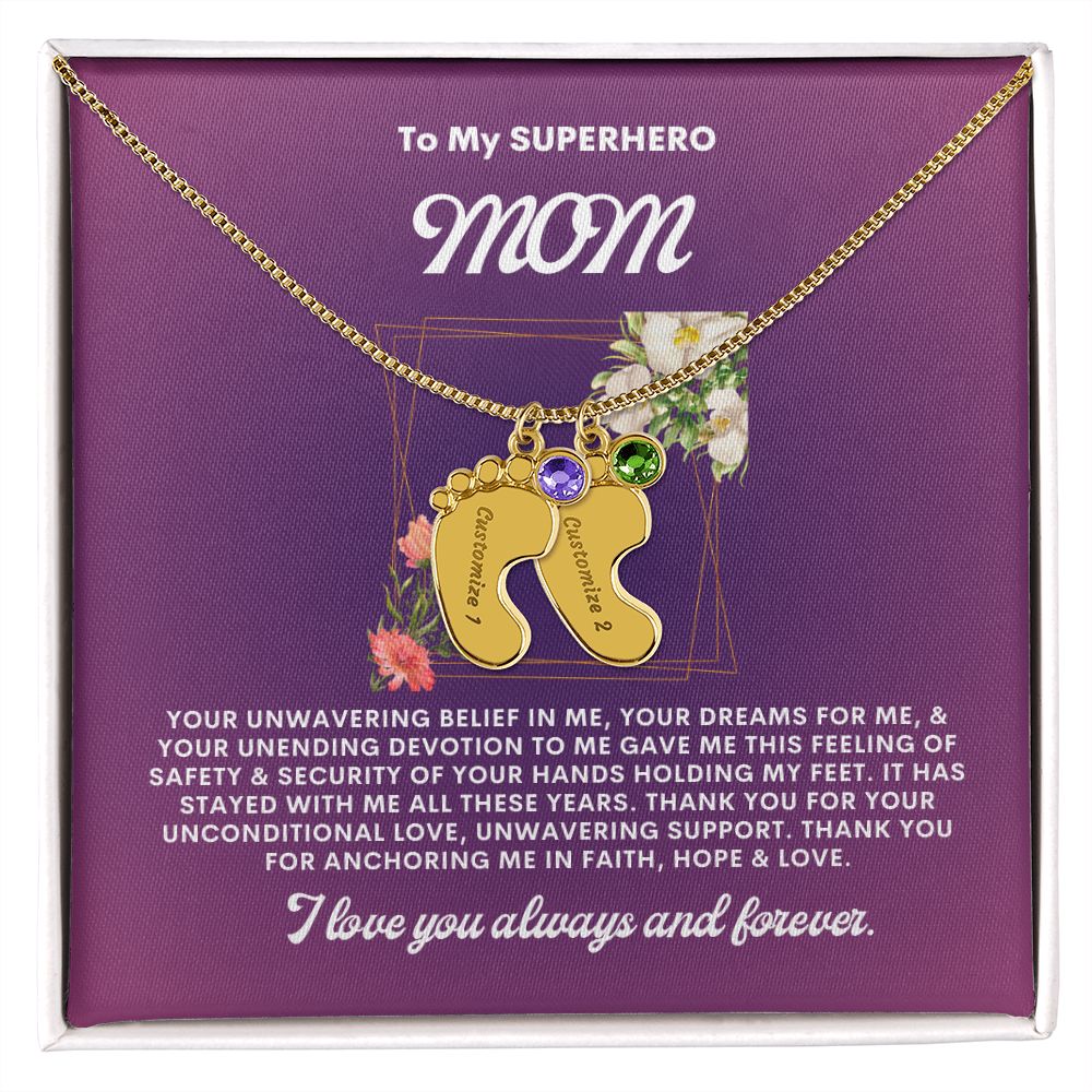 Necklace for Mom, Baby's Foot.