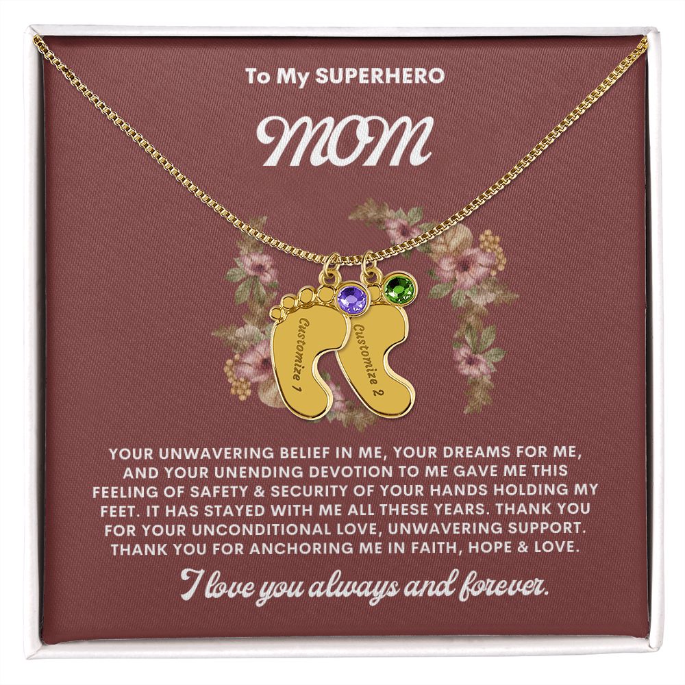 Necklace for Mom, Baby's Foot.