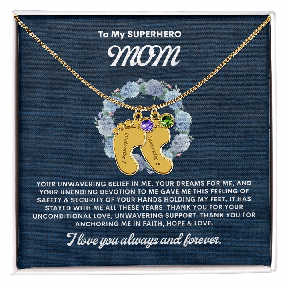 Necklace for Mom, Baby's Foot