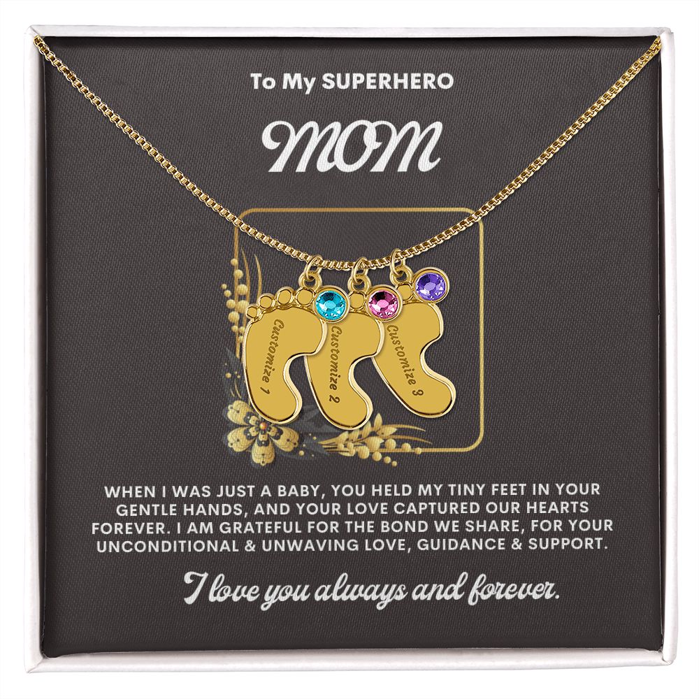 Necklace for Mom, Baby's Foot.