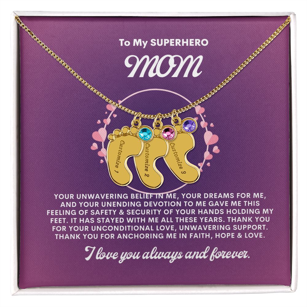 Necklace for Mom, Baby's Foot