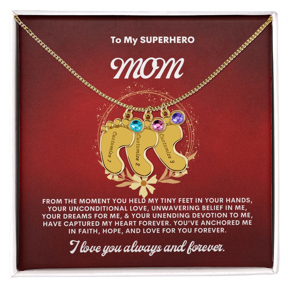Necklace for Mom, Baby's Foot
