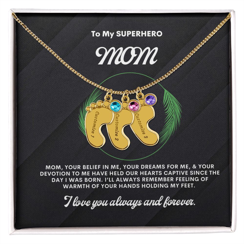 Necklace for Mom, Baby's Foot
