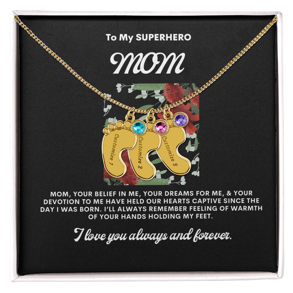 Necklace for Mom, Baby's Foot
