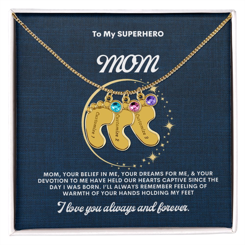 Necklace for Mom, Baby's Foot