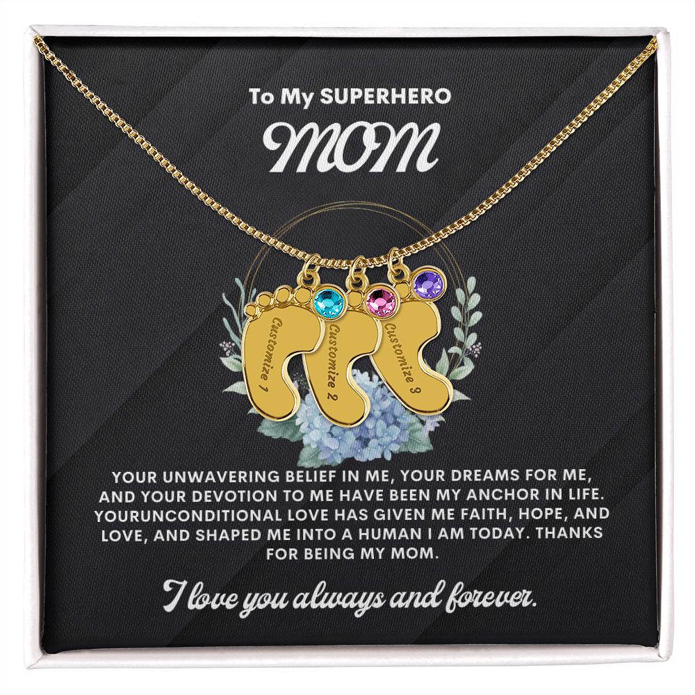 Necklace for Mom, Baby's Foot