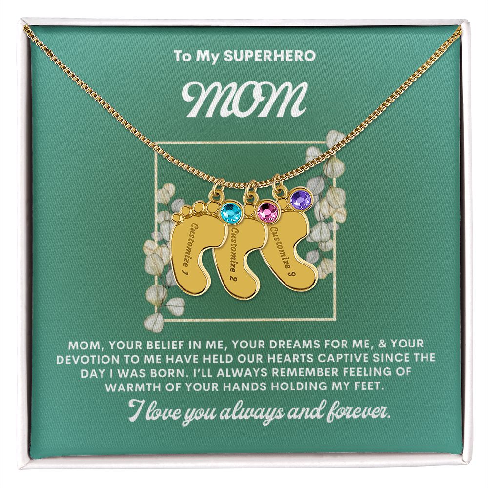 Necklace for Mom, Baby's Foot.