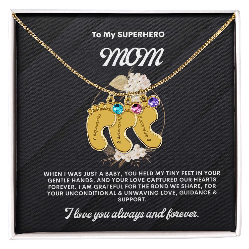 Necklace for Mom, Baby's Foot
