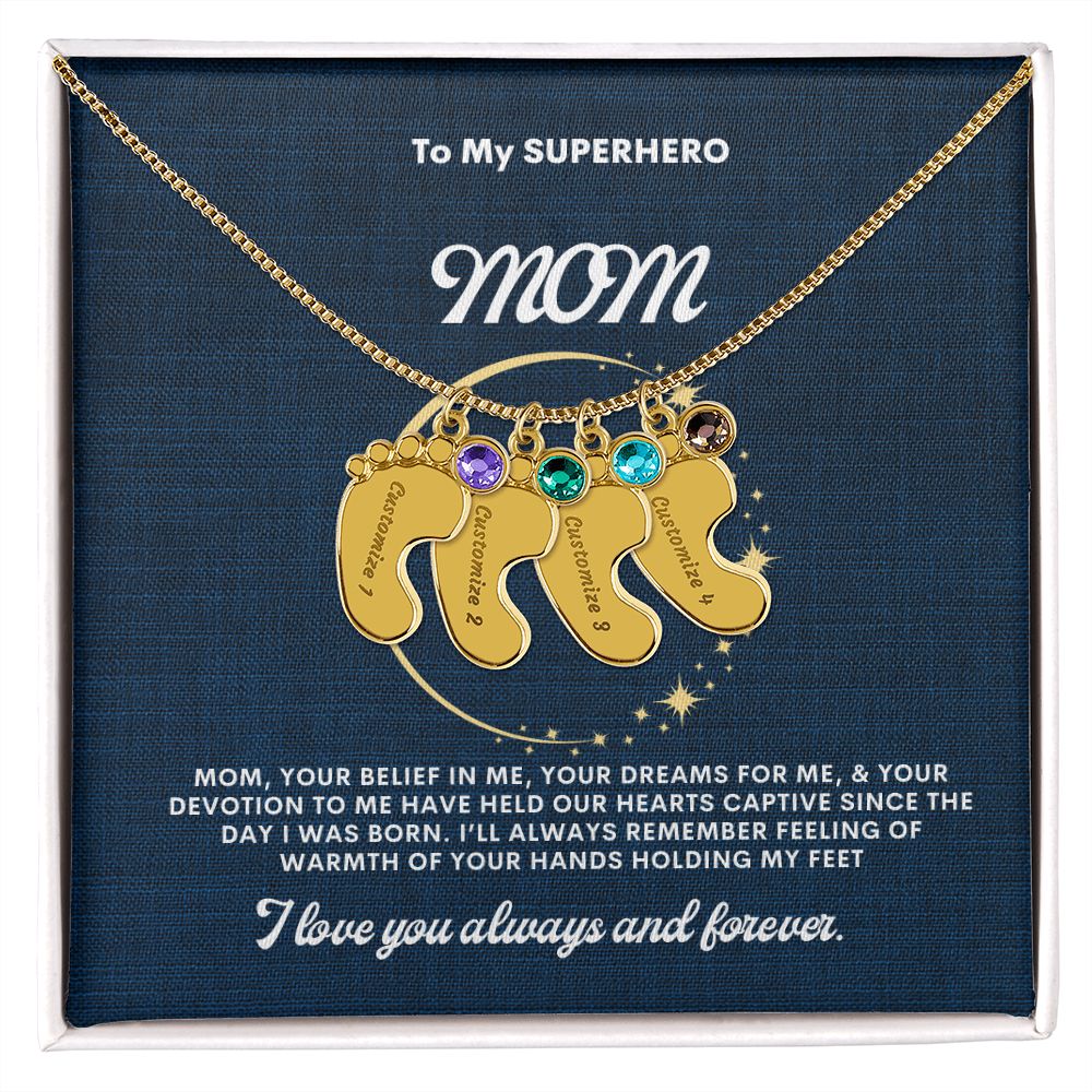 Necklace for Mom, Baby's Foot